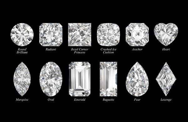leeg Glans Gezondheid The different shapes of diamonds